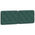 Estructura cama sin colchón terciopelo verde oscuro 140x200