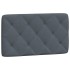 Estructura cama con luces LED terciopelo gris oscuro 90x200