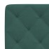 Estructura de cama con luces terciopelo verde oscuro 140x200