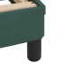Estructura de cama con luces terciopelo verde oscuro 140x200