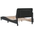 Estructura de cama con luces LED terciopelo negro 100x200