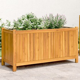 Jardinera con forro madera maciza de acacia 99,5x38x50