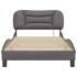 Estructura cama con luces LED cuero sintético gris 100x200