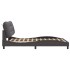 Estructura cama con luces LED cuero sintético gris 120x200