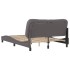 Estructura cama con luces LED cuero sintético gris 120x200