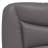 Estructura cama con luces LED cuero sintético gris 120x200