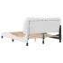 Estructura cama con luces LED cuero sintético blanco 140x190