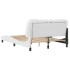 Estructura cama con luces LED cuero sintético blanco 140x200