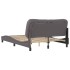 Estructura cama con luces LED cuero sintético gris 140x200