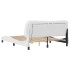 Estructura de cama con luces LED cuero PE blanco 160x200