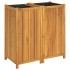 Jardinera con forro madera maciza de acacia 100x50x100