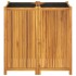 Jardinera con forro madera maciza de acacia 100x50x100
