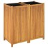 Jardinera con forro madera maciza de acacia 100x50x100