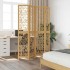 Biombo separador de 4 paneles madera maciza paulownia