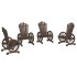 Sillones de jardín Adirondack 4 uds madera maciza de