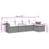Set comedor de jardín 5 piezas y cojines ratán sintético