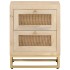 Mesita de noche madera maciza de mango y hierro 40x30x50