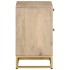 Mesita de noche madera maciza de mango y hierro 40x30x50