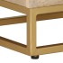 Mesita de noche madera maciza de mango y hierro 40x30x50