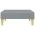 Sofá cama de 2 plazas con almohadas y taburete tela gris