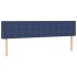 Cama box spring con colchón tela azul 120x190