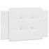 Estructura cama con luces LED cuero sintético blanco 90x200