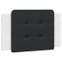 Estructura cama con LED cuero sintético blanco negro 90x200