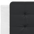 Estructura cama con LED cuero sintético blanco negro 90x200
