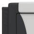Cama con colchón cuero sintético negro y blanco 180x200