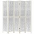 Biombo separador de 5 paneles madera maciza Paulownia