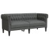 Sofá Chesterfield de 2 plazas tela gris