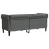 Sofá Chesterfield de 2 plazas tela gris