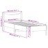 Estructura de cama sin colchón madera maciza de pino 90x190