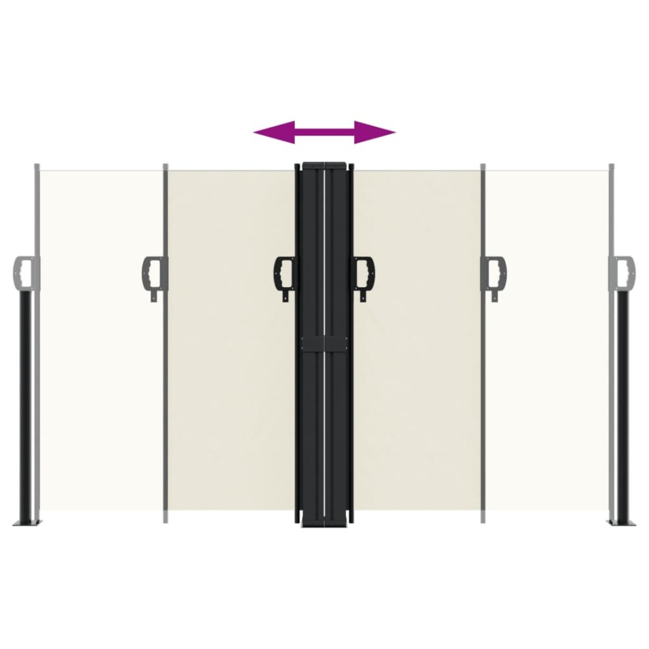 Toldo lateral retráctil crema 140x600