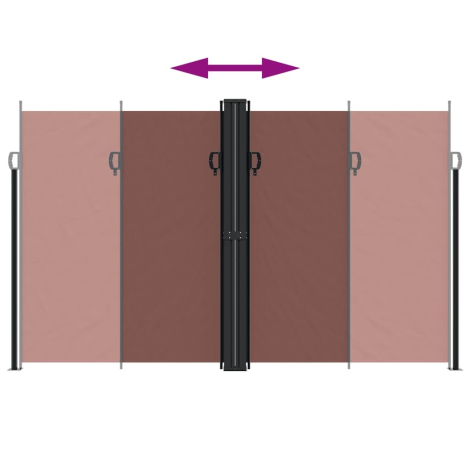 Toldo lateral retráctil marrón 200x600