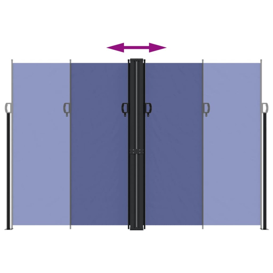 Toldo lateral retráctil azul 220x600