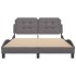 Estructura de cama sin colchón cuero sintético gris 120x200