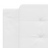 Estructura de cama sin colchón cuero sintético blanco
