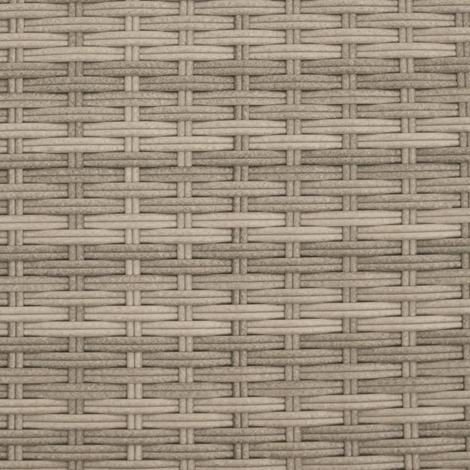 Tumbonas con mesita 2 unidades ratán sintético gris