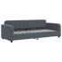 Sofá cama terciopelo gris oscuro 80x200