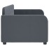 Sofá cama terciopelo gris oscuro 80x200