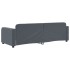 Sofá cama terciopelo gris oscuro 80x200