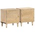 Mesitas de noche 2 uds madera maciza de mango 40x33x46