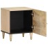 Mesitas de noche 2 uds madera maciza de mango 40x33x46