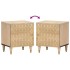 Mesitas de noche 2 uds madera maciza de mango 40x33x46