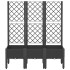 Jardinera con enrejado PP negro 120x40x142