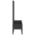 Jardinera con enrejado PP negro 120x40x142