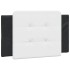 Cama con colchón cuero sintético negro y blanco 80x200