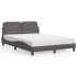 Cama con colchón cuero sintético gris 120x200