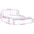 Cama con colchón cuero sintético gris 120x200
